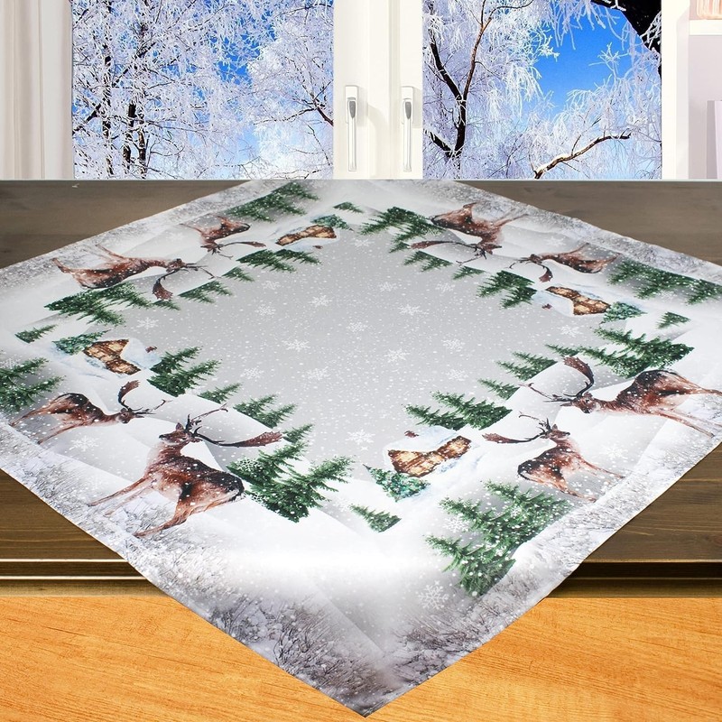 KAMACA Tablecloth 85 x 85 cm with High-Quality Print Motif