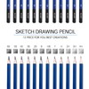 H & B 12 PCS Pencil Drawing Kit, H-4H, F,