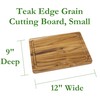Lipper International 7215 Teak Wood Edge Grain Kitchen Cutting and