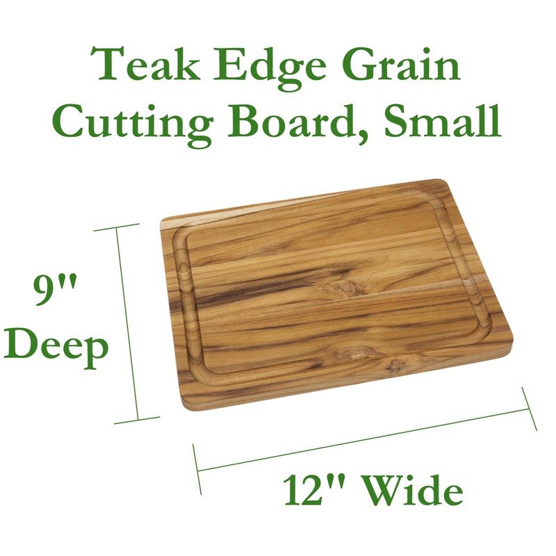 Lipper International 7215 Teak Wood Edge Grain Kitchen Cutting and