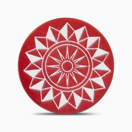 Splay Carrom Striker Tournament and Board Game Striker | Smooth Surface & Excellent Re-Bounce | Standard Size of 40mm diameter and 7mm Height, Acrylic 15 grams weight Carry Box Case (Red Color)