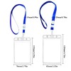 SIOPPKIK Waterproof ID Card Sleeves with Lanyard, Transparent PVC ID