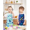 Kids Aprons - 2 Pack Dinosaur Kids Art Aprons for
