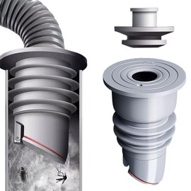 svpfuo Washing Machine Drain Adapter, Washing Machine Connection Drain, Washing Machine Connection Drain, Suitable for Kitchen Downpipe Sealing Plug for Washing Machine Drain (Grey 45-50)