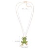 VALICLUD 3D Green Frog Necklace for Women Crystal Frog Jewelry