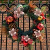 18 Pieces Poinsettia Artificial Glitter Christmas Flowers with Clips and