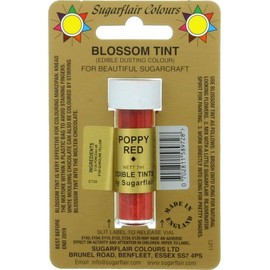 Sugarcraft Sugarflair Colour Blossom Tint Powder Dust Poppy Red 7ml