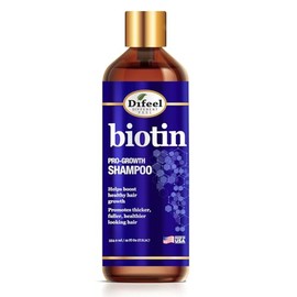Difeel Champú Con Biotina De 355 Ml (12 Oz) Para Cabello Fino Y Caída, Sin Parabenos Y Con Biotina Para El Crecimiento Del Cabello.