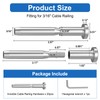 CKE 20 Pack 3/16" Invisible Cable Railing Kit, Invisible Receiver