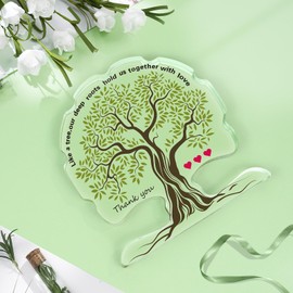 ZEEYUAN Gift for Women Tree of Life Acrylic Plaque Thank you Gift Birthday Gifts for Wife Unique Present for Mom, Sister and Girlfriend