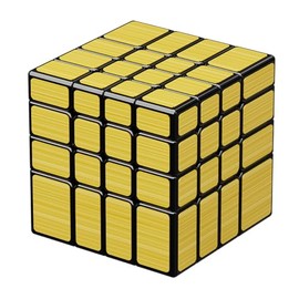Willking Mirror Cube 4x4x4 Speed Cube 4x4 Mirror Blocks Cube Different Shapes Golden Cube