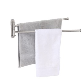 KES 19.5-Inch Bathroom Towel Rack, Swivel Towel Rack 2-Arm, Swing Out Double Towel Bar Wall Mounted, SUS304 Stainless Steel Brushed Finish, A2103S2L50-2