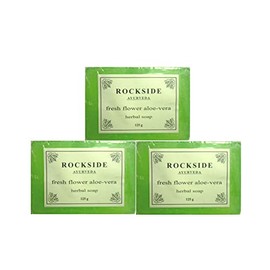 Rockside AYURVEDA Fresh Flower Aloe-Vera Soap, 4.2 oz (125 g) x 3 Set, Rockside Ferresh Flower, Herbal Soap 2, Change from Rockside KHADI to Rockside AYURVEDA