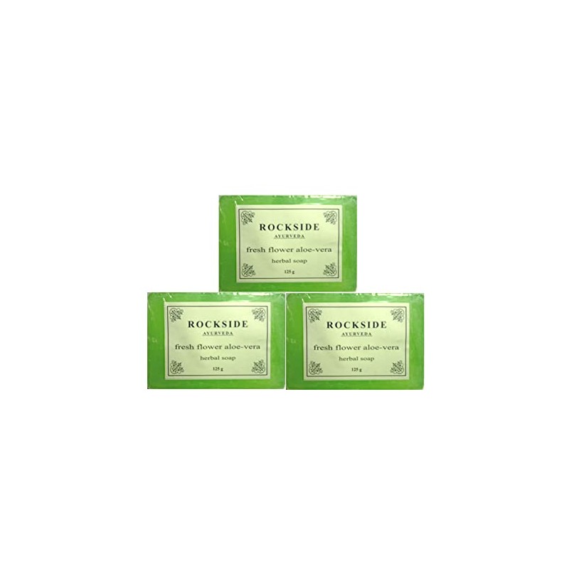 Rockside AYURVEDA Fresh Flower Aloe-Vera Soap, 4.2 oz (125 g)