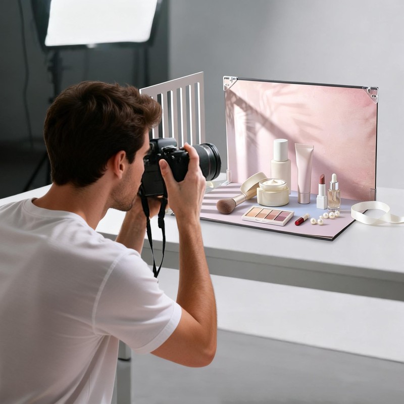 Product Photography Backdrops with Shadow Boards, 9Pcs 18 Curated Patterns