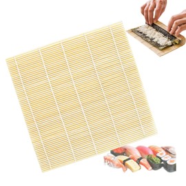 lafomukea Piece Sushi Maker, Bamboo Mat Roller, Natural Bamboo Mat for Rolling Sushi for Beginners, Easy Making Trays for Kitchen, Japanese Restaurant