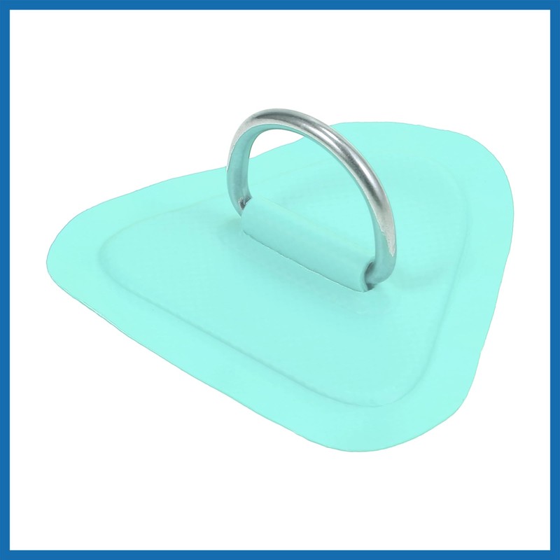 A ABSOPRO 4pcs D Ring Patch PVC Stainless Steel Triangle