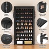 ROJASOP 10 Tier Shoe Rack with Covers,Large Capacity Stackable Tall
