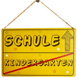 School Child Wooden Sign Nursery School Place Sign School Sign Wood 20 x 30 cm School Decoration Boys and Girls Gift for 1 Day of School for First Day of School for First Day of School