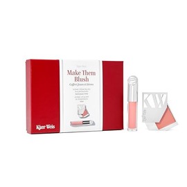 Kjaer Weis Make Them Blush Set. Award Winning, Long- Wearing Dewy Blush Makeup for Cheeks, Eyes and Lip Gloss Tenderness
