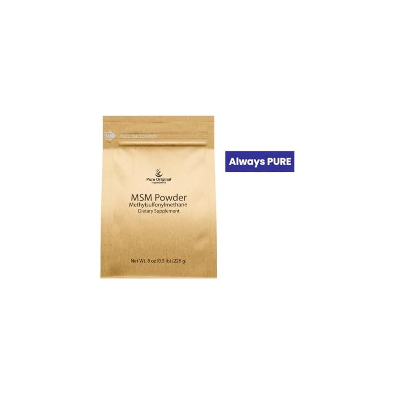 PURE ORIGINAL INGREDIENTS- “Metilsulfonilmetano (8 oz) MSM, Azufre Natural, Suplemento