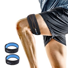 Wisesso IT Band Strap, Adjustable Iliotibial Band Syndrome Brace, Athletic Stabilizer for Men, Women, Knee Support Strap for Running, Cycling, Hiking, Exercising, etc, 2 Pack