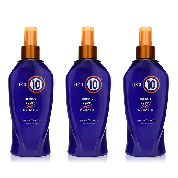 It's a 10 Haircare Miracle Leave-In plus Keratin Spray, 10 fl. oz. (Pack of 3)