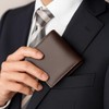 KUNIMASA Men's Bifold Wallet, Genuine Leather, Italian Leather, Includes Coin
