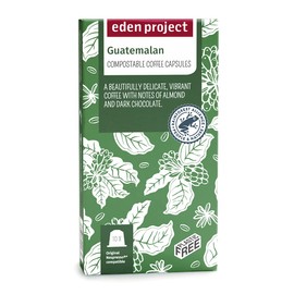 THE EDEN PROJECT 30 Guatemalan Nespresso Compatible Coffee Pods - 100% Rainforest Alliance Certified Premium Guatemalan Arabica - Climate Neutral - 3 x 10 packs of Home Compostable Capsules