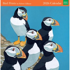 Museums & Galleries Bird Prints by Robert Gillmor 2026 Calendar - Month to View Wall Calendar UK - 2026 Wall Planner and Personal Organiser for Home and Family