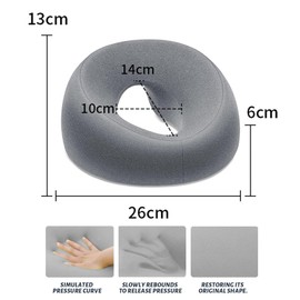 Eulihent Massage Face Pillow, Massage Pillow for Bed with Breathing Hole -Massage Bed Headrest Face Down Ergonomic Headrest for Spa, Salon, Home & Office Use (Grey, Removable Cover)