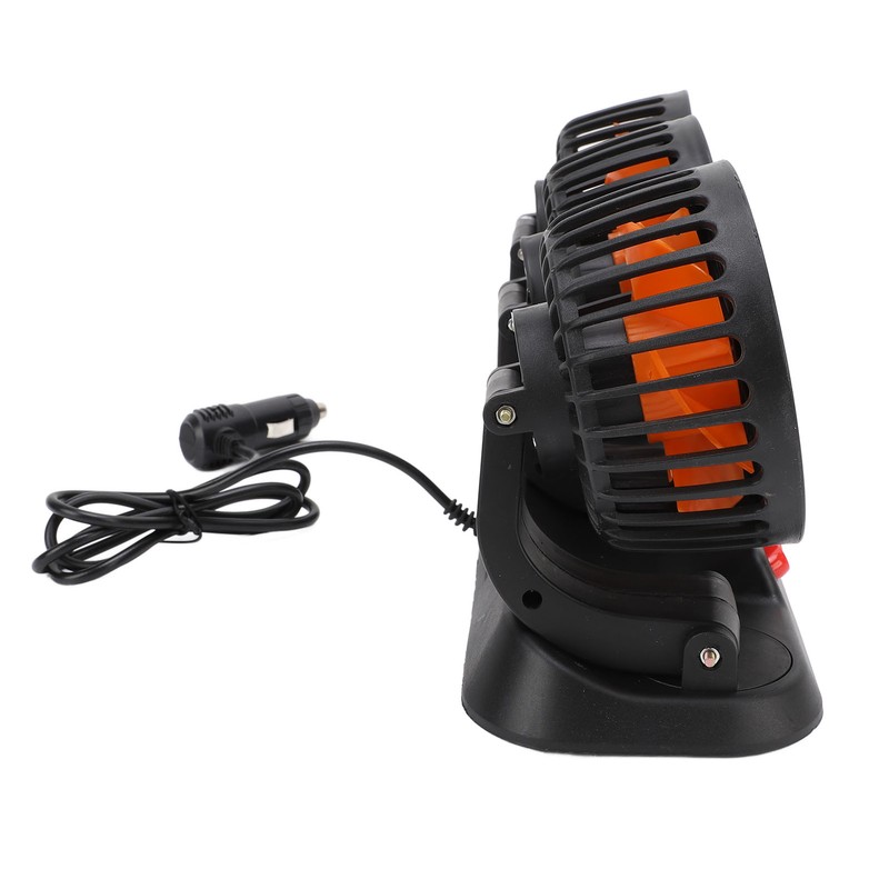 Three Head Car Fan 2 Speed Adjustable 360 Degree Rotation