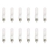 Satco S1916-12PK Halogen T4 Mini-Candelabra Light Bulb, 100 Watts, 2700K,