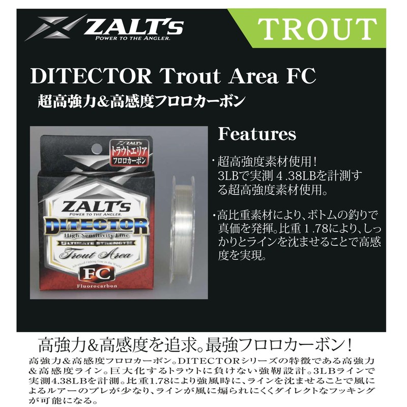 Zalt's Trout Area Floro Line DITECTOR Trout Area FC Clear,