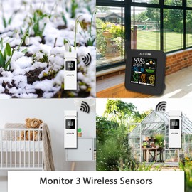 ACCUR8 YD8266WUK Weather Forecast Station - Incl. 3 Wireless Temperature & Humidity Sensors