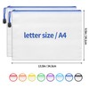 EOOUT 24pcs Mesh Zipper Pouch Bags, A4 Zipper Bags for