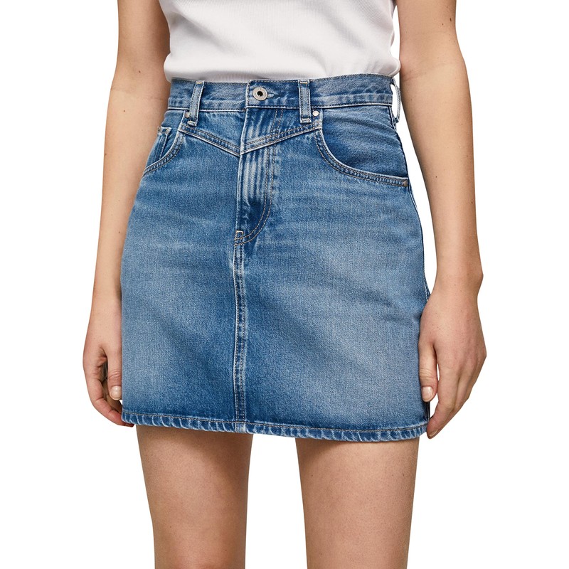 Pepe Jeans Women's Rachel Skirt, Blue (Denim-hq6)