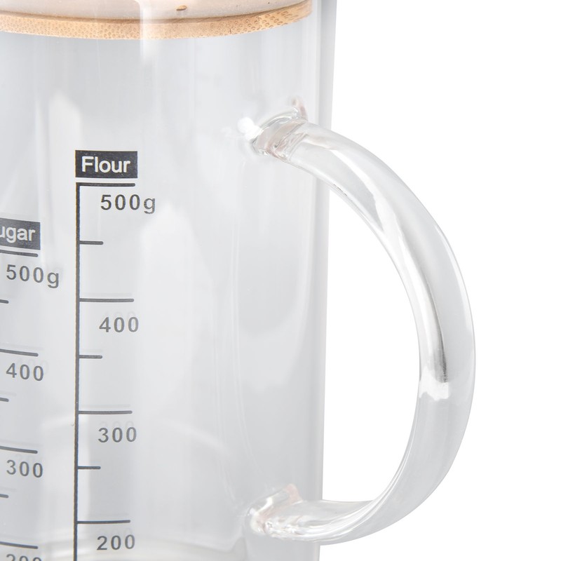 Glass Measuring Cup V Shaped Nozzle Clear Scale Comfortable Grip