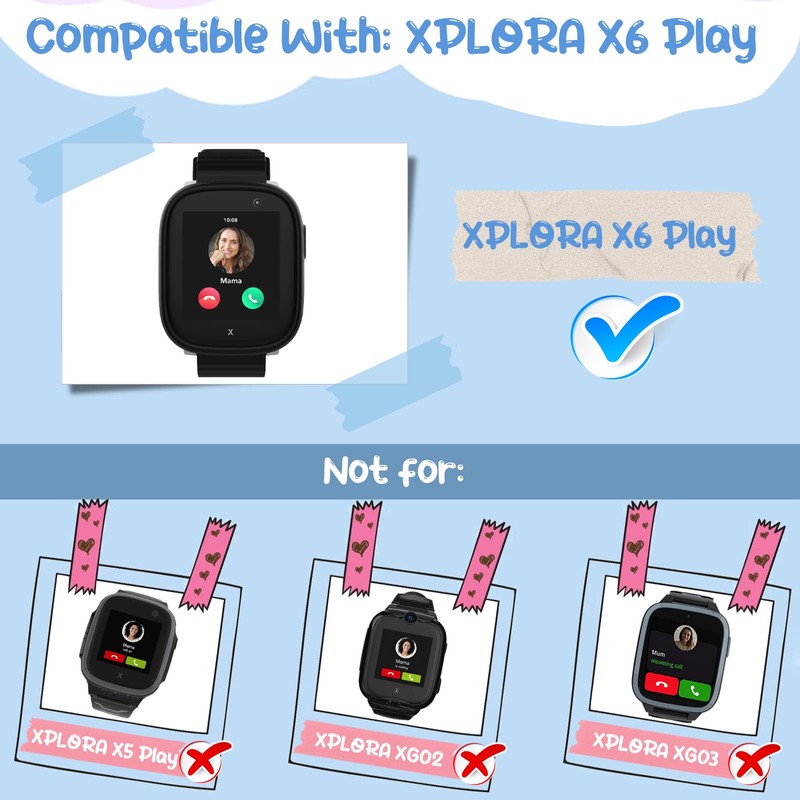 Polyjoy Pack of 3 Children's Nylon Bracelets Compatible with Xplora