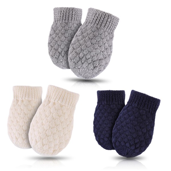 Baby Knit Mittens Toddler Boys Girls Gloves Winter Infant Newborn