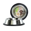 Fancy Pets Plato de Acero Inoxidable con Antiderrapante para Perro