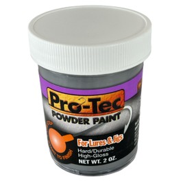 Pro-Tec Powder Paint for fishing Lures Jigs and Lures Fishing Lure Paint Jig Head Fishing Paint, Fishing Lure Paint High Gloss Powder Coating Paint, 2 Ounce (Pro-Tec Chrome 2oz)