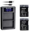 Kastar 2 Battery + LCD Dual Charger for Nikon EN-EL14,