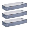 Relaxdays Underbed Storage Unit Set of 3 Fabric 14 x