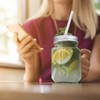 Honoson 20 Pcs Regular Mouth Mason Canning Jar Straw Lids