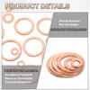 sourcing map 100Pcs M14 Flat Washer Copper Washer Sealing Rings,
