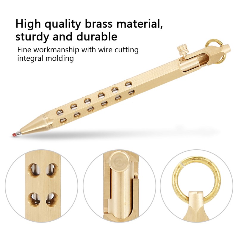 Retro Style Metal Brass Signature Gel Ink Pen Office School