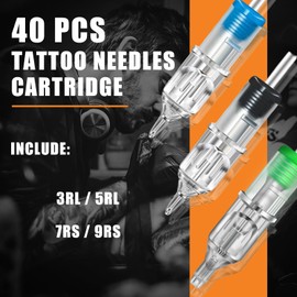 Cartridges RLRS - PEPAX 40Pcs Cartridge 1003RL 1005RL 1207RS 1209RS Round Liner Shader