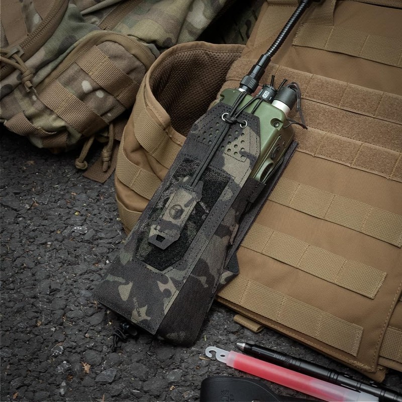TOPTACPRO Tactical Universal Radio Holster Military Heavy Duty Holder Case