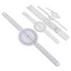 5Pcs Medical Goniometer Transparent Plastic Multifunction Joint Goniometer Set Kit